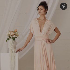 NWT Lulu's Tricks of the Trade Blush Pink Maxi Dress